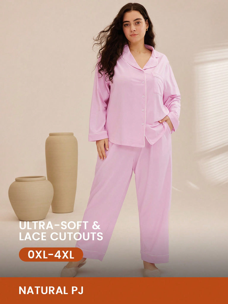 Plus Cotton Modal Pajama Set