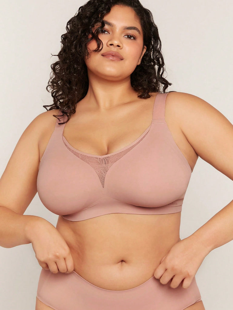 Plus Dream Curve 2ndSkin Wireless Support Smooth Breathable Mesh Bra