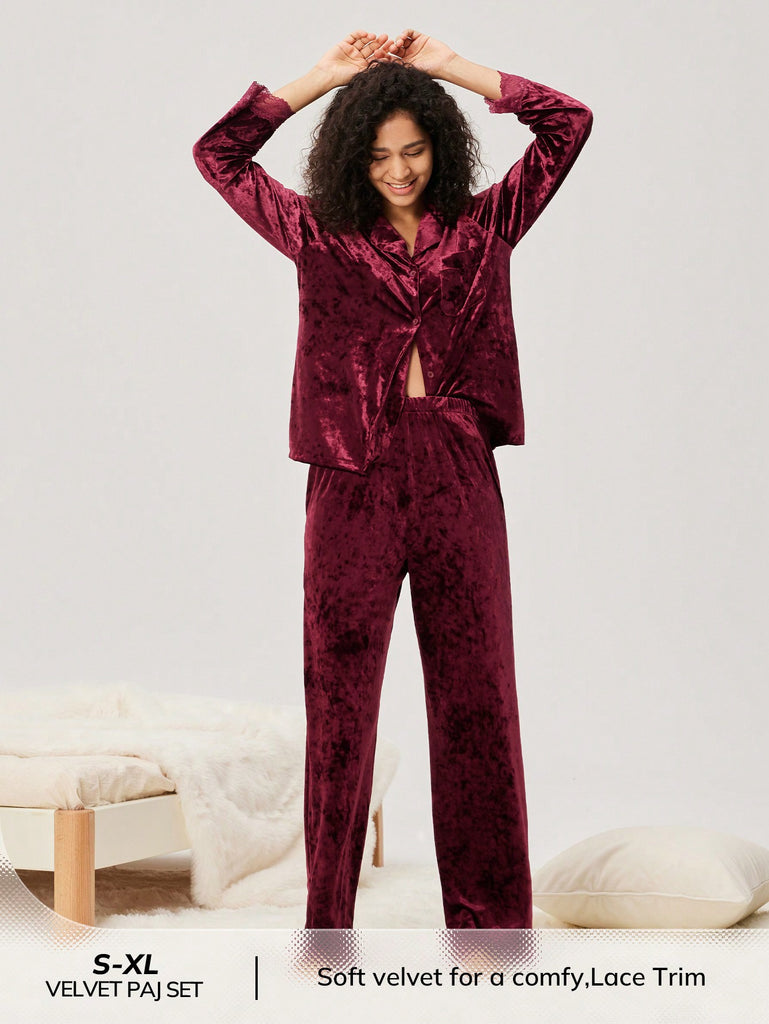 Velour Pajama Set