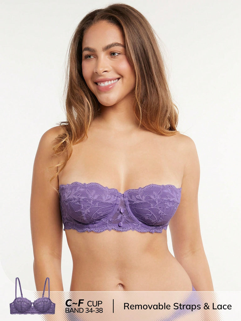Strapless Unlined lace Bra
